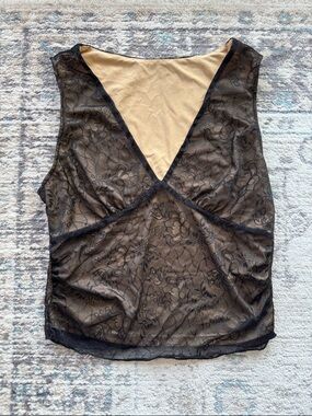Cider Black Lace Camisole with Beige Inner Layer
